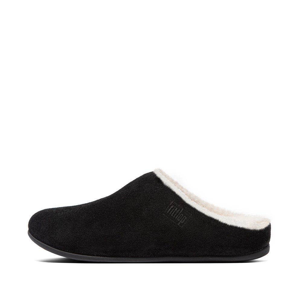 Fitflop Womens Slippers Black - Chrissie Shearling - 68CROBMDT